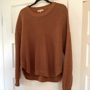 Madewell burnt sienna waffle weave sweater